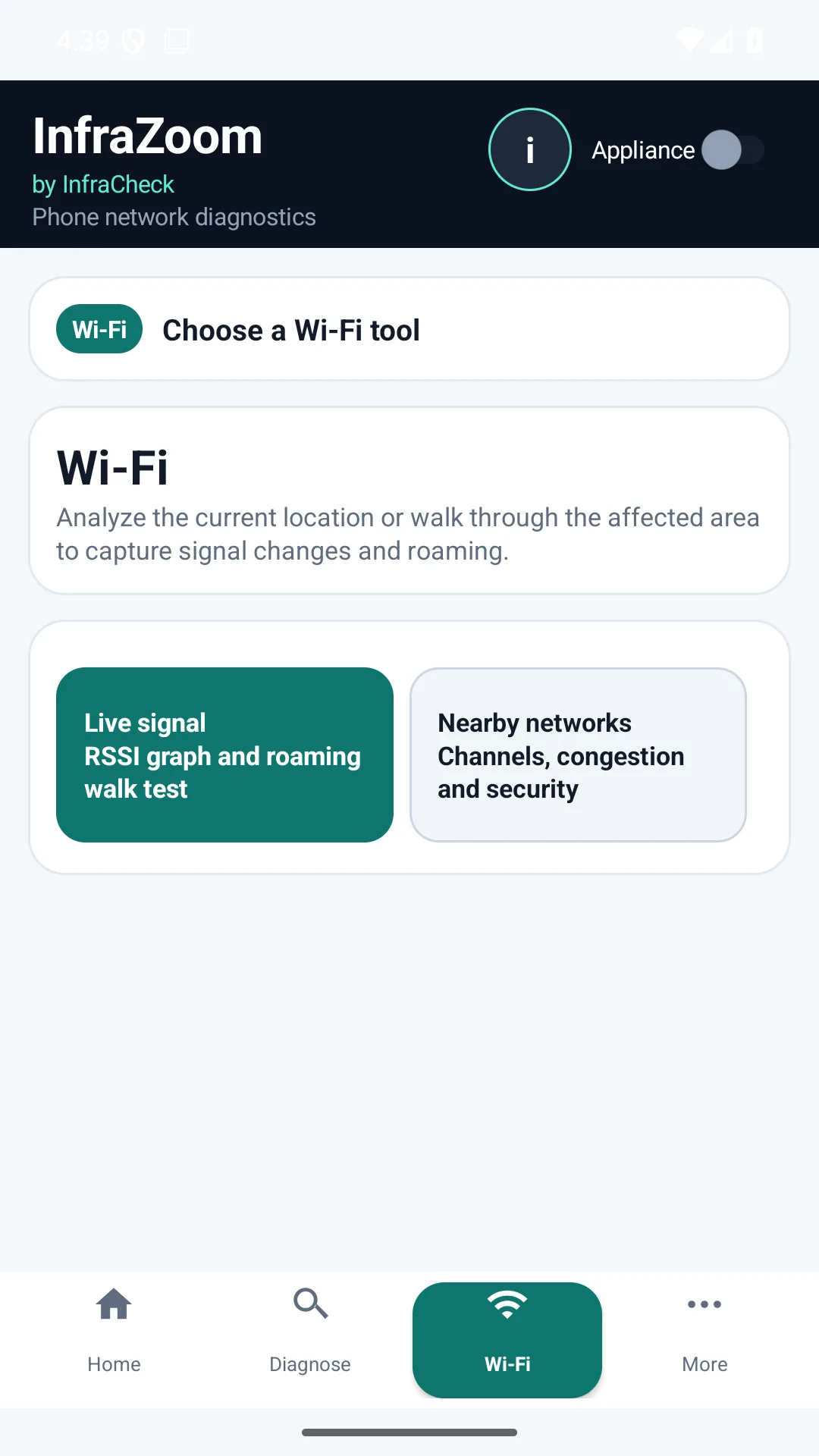 InfraZoom by Infracheck Wi-Fi tools
