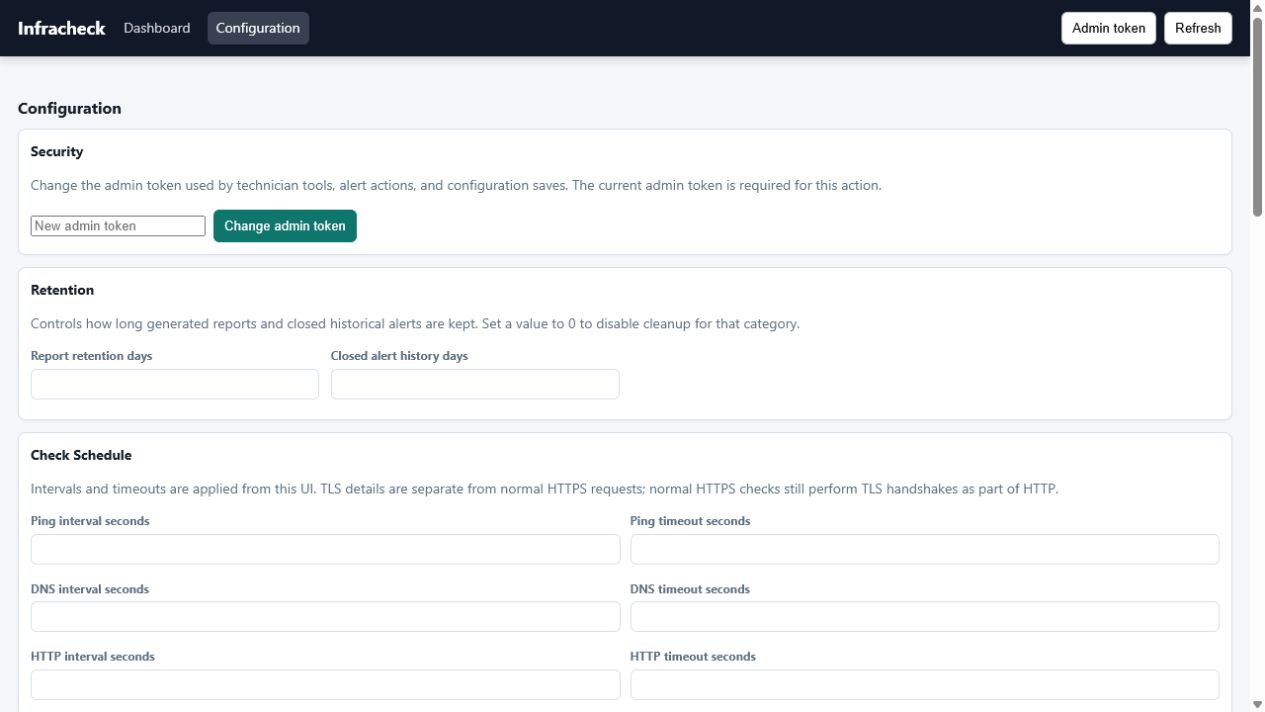 Schedule configuration screenshot